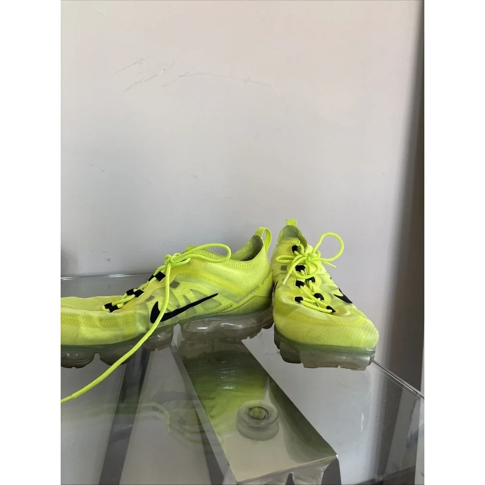 Nike Air VaporMax 2019 Shoes Womens Size 10 Neon Yellow Transparent